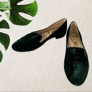 Sam Edelman Jordy Green Velvet Loafer